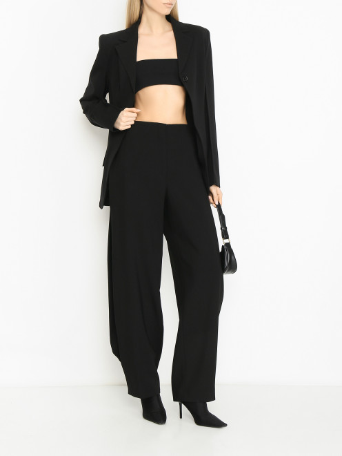 Однотонные брюки широкого фасона Sportmax - МодельОбщийВид