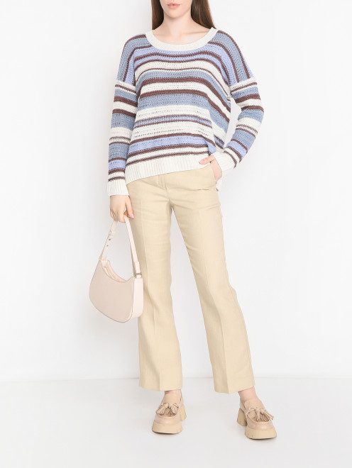 Джемпер из льна в полоску Weekend Max Mara - МодельОбщийВид