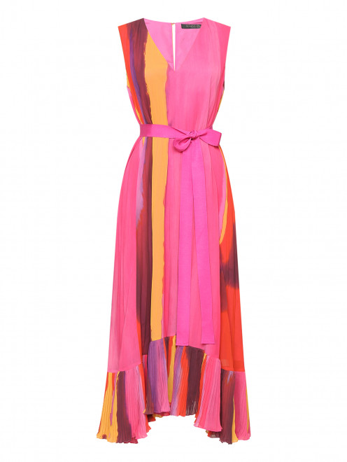 Плиссированное платье с поясом Marina Rinaldi - Общий вид