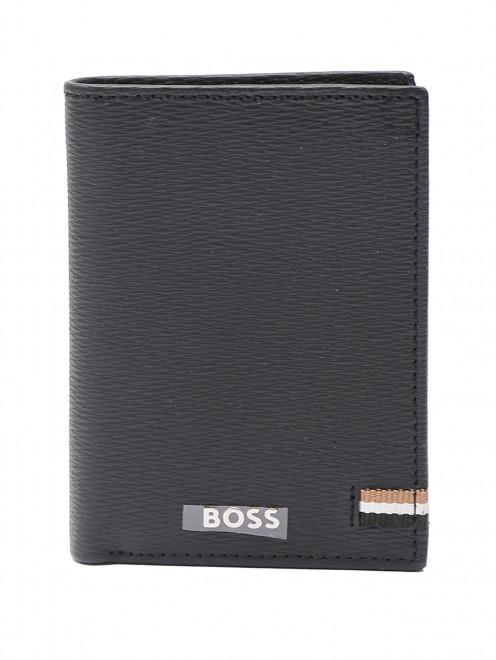 Кошелек из кожи с декором Boss - Общий вид