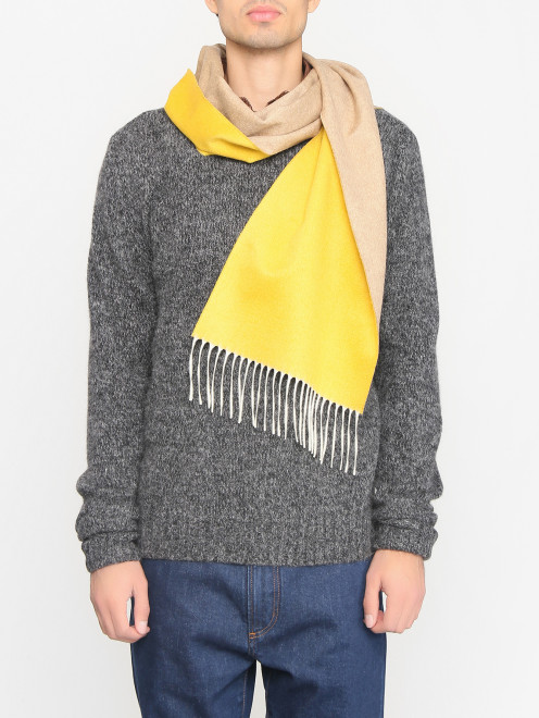 Шарф из шелка и кашемира Piacenza Cashmere 1733 - МодельОбщийВид
