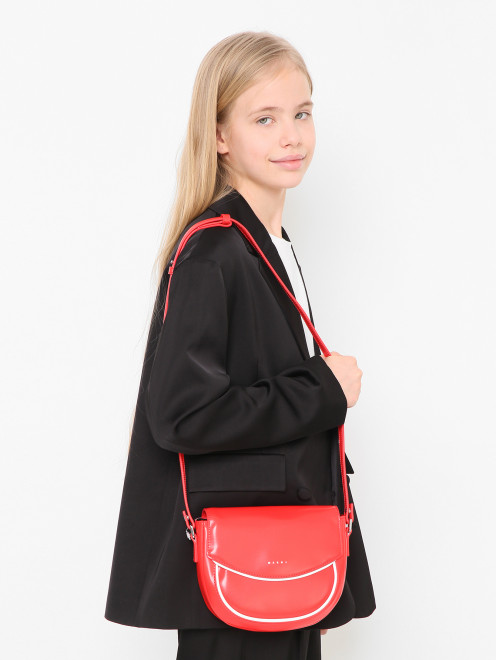 Однотонная сумка с логотипом Marni - МодельВерхНиз