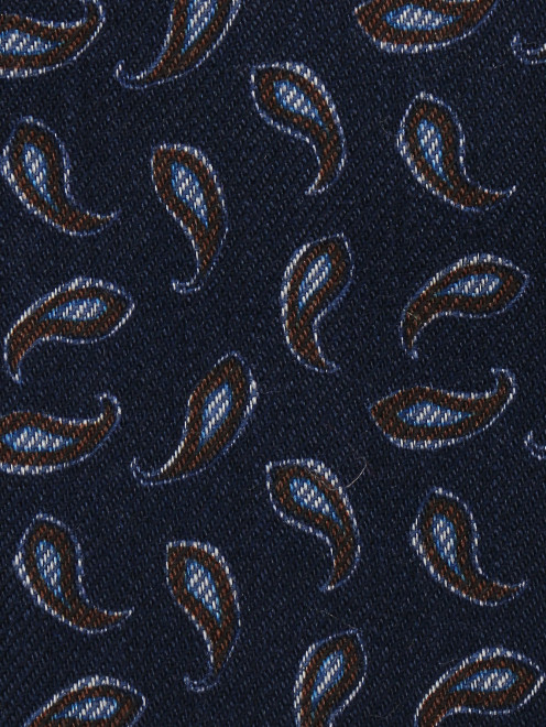 Карманный платок из шерсти с узором "пейсли" Isaia - Деталь