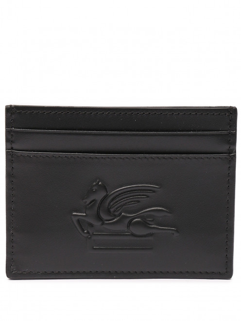 Однотонный кошелек из кожи с логотипом Etro - Общий вид