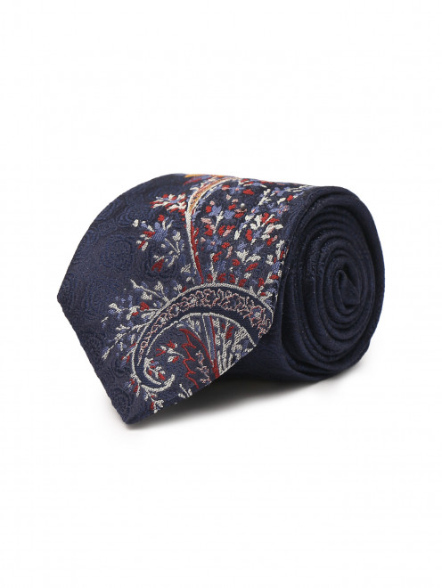Шелковый галстук с цветочным узором Etro - Общий вид