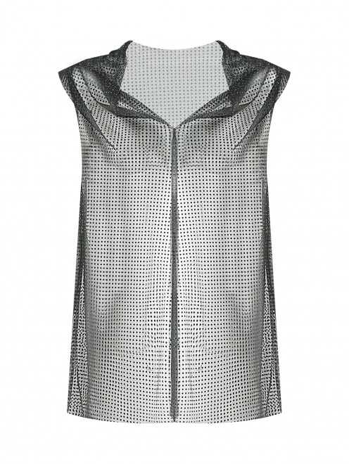 Полупрозрачная блуза декорированная стразами Philosophy di Lorenzo Serafini - Общий вид