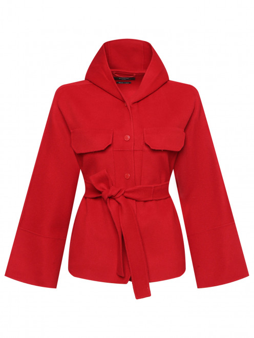 Полупальто из шерсти с карманами Weekend Max Mara - Общий вид