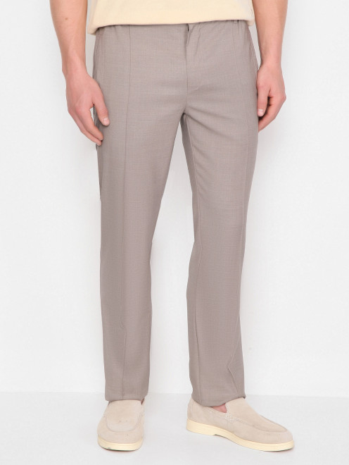 Брюки из шерсти со стрелками Doriani Cashmere - МодельВерхНиз