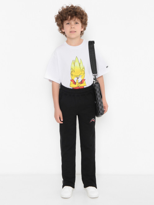 Брюки из хлопка на резинке Sprayground - МодельОбщийВид