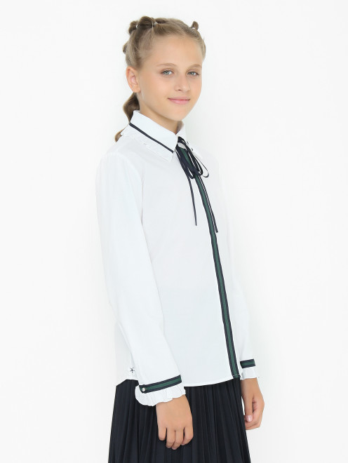 Блуза с трикотажными рукавами Aletta Couture - МодельВерхНиз
