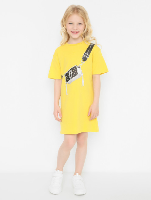 Платье из хлопка с принтом Marc Jacobs - МодельВерхНиз