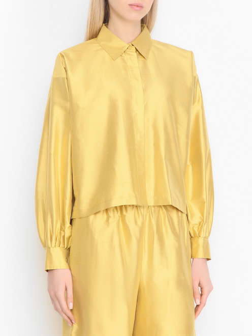 Укороченная блуза из шелка Max Mara - МодельВерхНиз