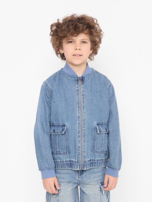 Куртка - бомбер из денима  Stella McCartney kids - МодельВерхНиз