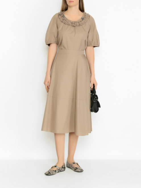 Хлопковая юбка-миди Max Mara - МодельОбщийВид