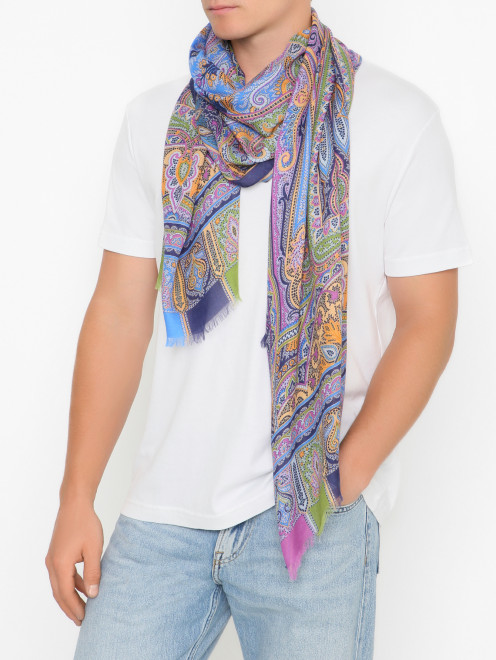 Шарф из модала и кашемира Etro - МодельОбщийВид
