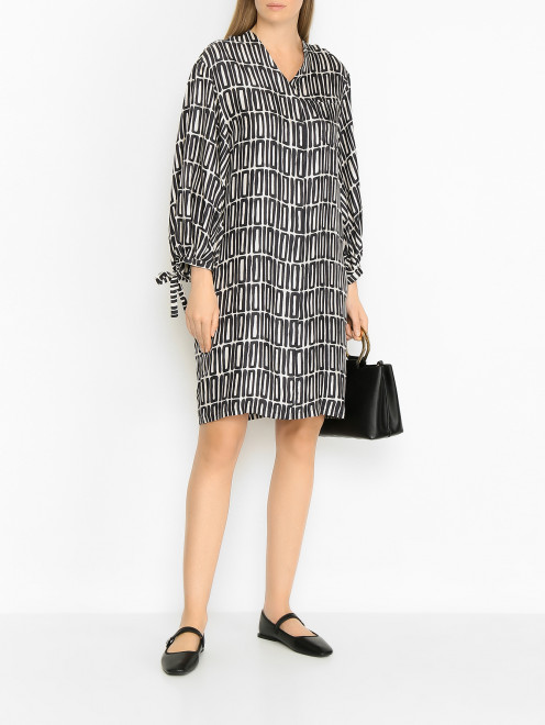 Платье из шелка с узором Max Mara - МодельОбщийВид