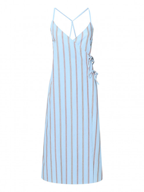 Платье из льна и хлопка в полоску Max&Co - Общий вид