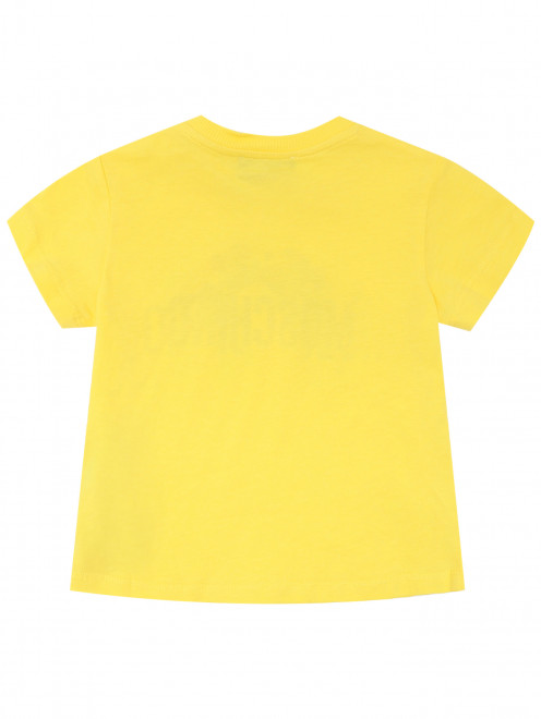 Хлопковая футболка декорированная принтом Moschino - Обтравка1