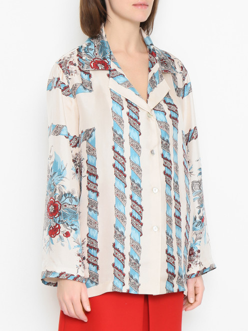 Блуза из шелка с узором Antonio Marras - МодельВерхНиз