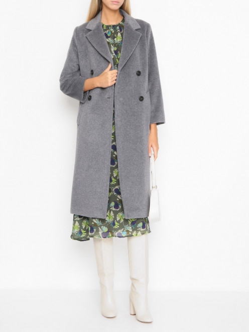 Двубортное пальто прямого кроя Weekend Max Mara - МодельОбщийВид