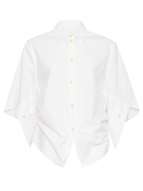 Рубашка из хлопка с ассиметричными рукавами Erika Cavallini - Общий вид