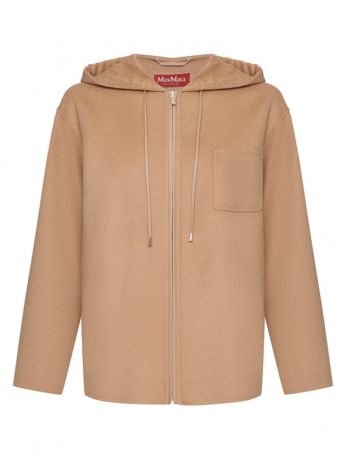 Полупальто на молнии с капюшоном Max Mara - Общий вид