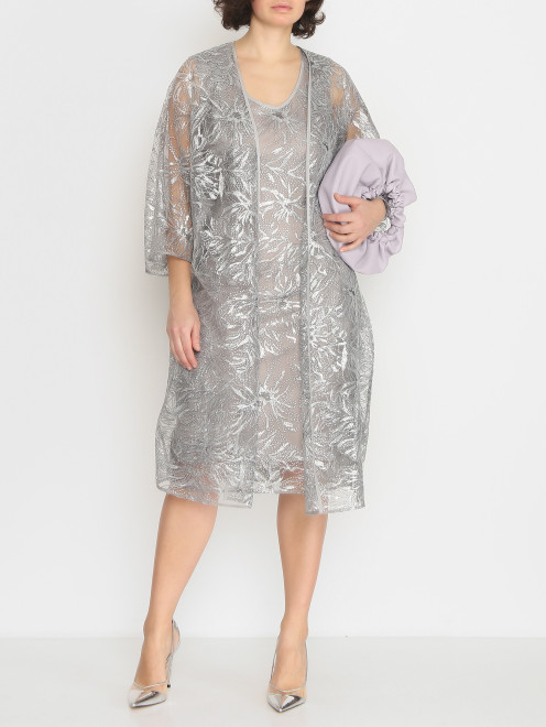 Платье-футляр декорированное пайетками Marina Rinaldi - МодельОбщийВид