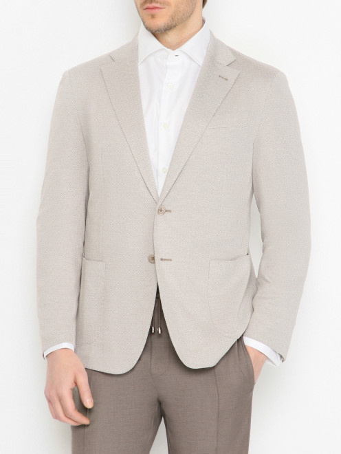Пиджак из хлопка с карманами Doriani Cashmere - МодельВерхНиз