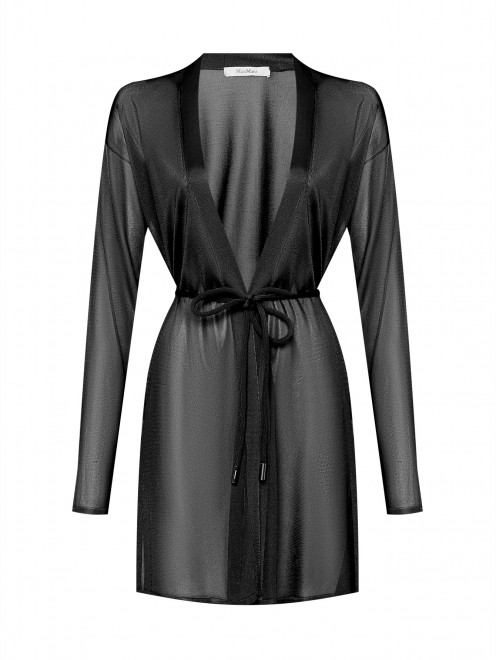Трикотажный кардиган с поясом и разрезами Max Mara - Общий вид