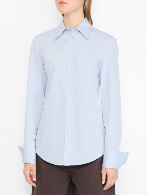 Приталенная рубашка из хлопка Sportmax - МодельВерхНиз