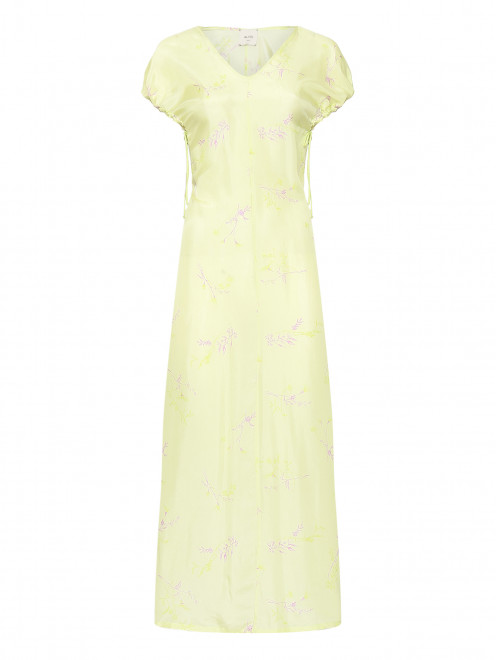 Платье-макс из шелка с цветочным узором Alysi - Общий вид