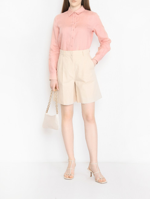 Шорты на высокой посадке с карманами Weekend Max Mara - МодельОбщийВид