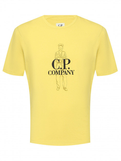 Футболка из хлопка с узором C.P. Company - Общий вид