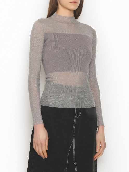 Трикотажный пуловер с люрексом Ellassay - МодельВерхНиз