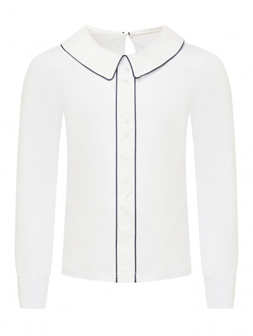 Блуза c контрастной каймой Treapi - Общий вид