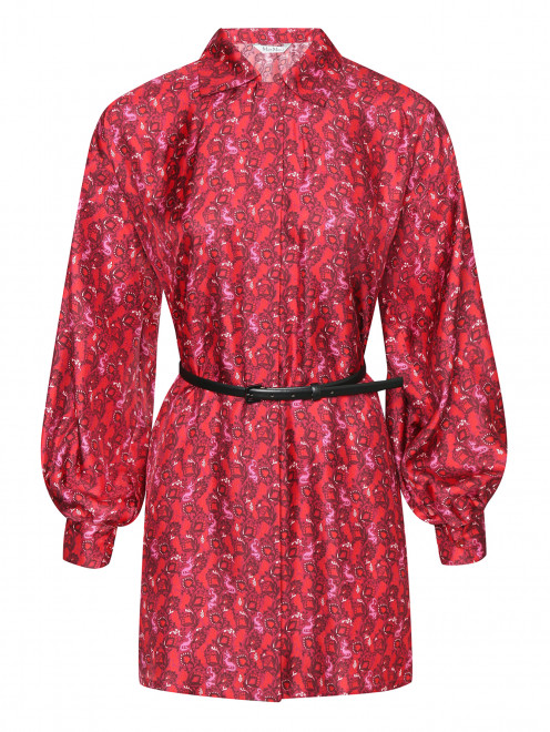 Платье-мини из шелка с узором Max Mara - Общий вид