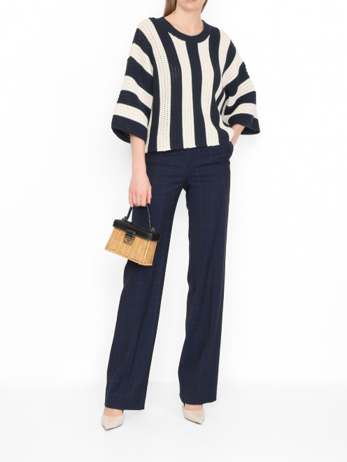 Укороченный джемпер из смесового хлопка Weekend Max Mara - МодельОбщийВид
