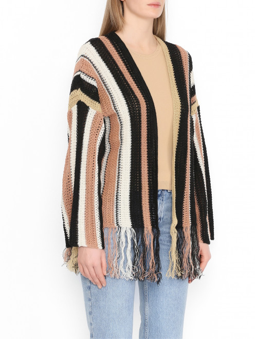 Кардиган-накидка с бахромой Weekend Max Mara - МодельВерхНиз
