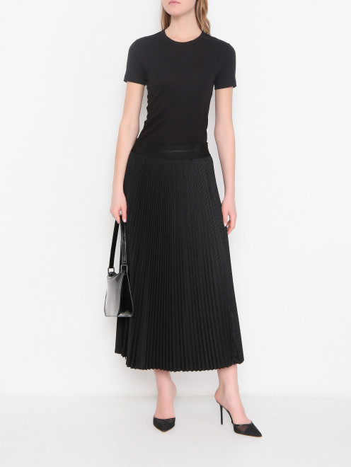 Футболка из модала и хлопка Helmut Lang - МодельОбщийВид