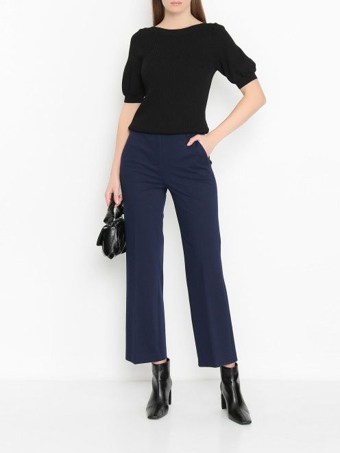 Однотонные брюки из хлопка Luisa Spagnoli - МодельОбщийВид