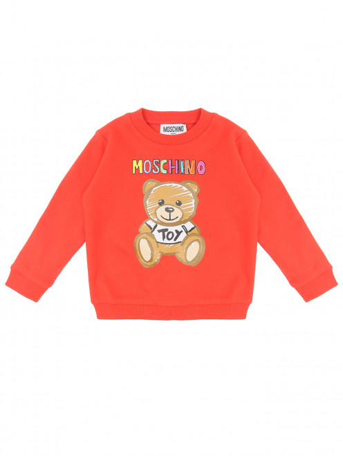 Лонгслив из фактурного хлопка Moschino - Общий вид