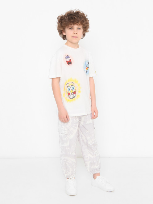 Брюки из хлопка с карманами Stella McCartney kids - МодельОбщийВид