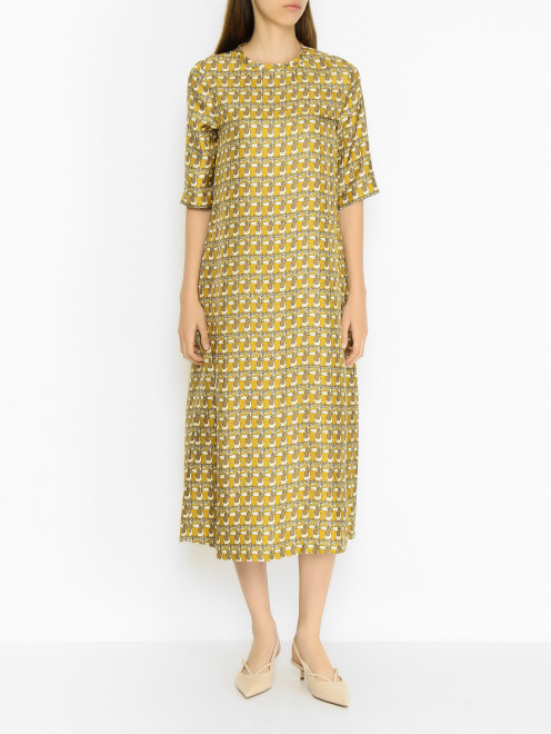 Шелковое платье свободного силуэта Max Mara - МодельВерхНиз