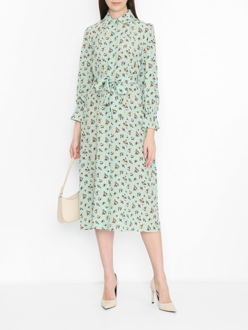 Платье из шелка с поясом Weekend Max Mara - МодельОбщийВид