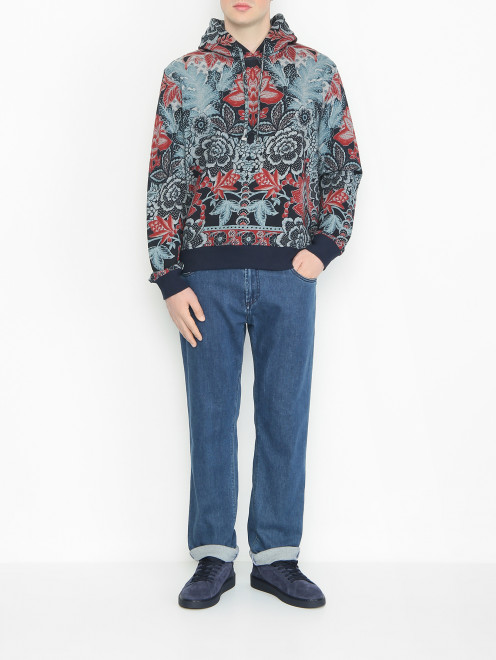 Толстовка из хлопка с узором Etro - МодельОбщийВид