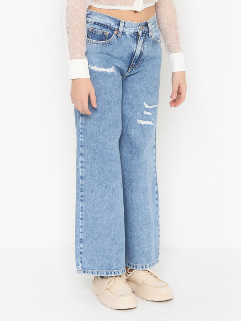 Широкие джинсы с разрезами MM6 - МодельВерхНиз