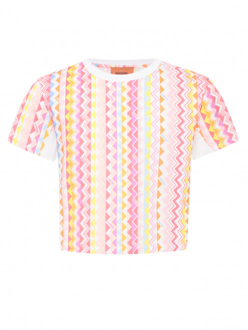 Футболка из хлопка с узором Missoni - Общий вид