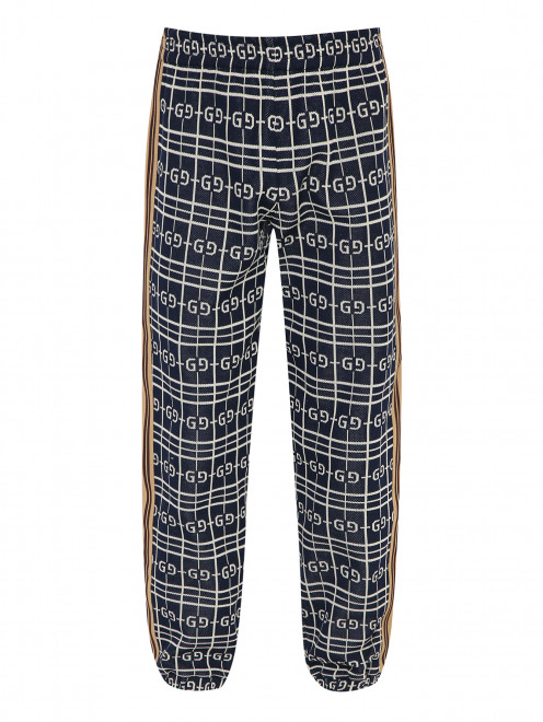 Трикотажные брюки с узором Gucci - Общий вид