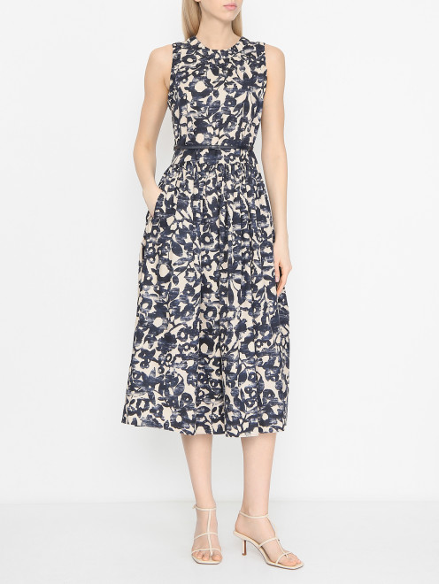 Хлопковое платье с узором Max Mara - МодельВерхНиз