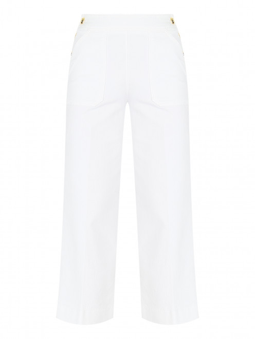 Укороченные джинсы из белого денима Luisa Spagnoli - Общий вид